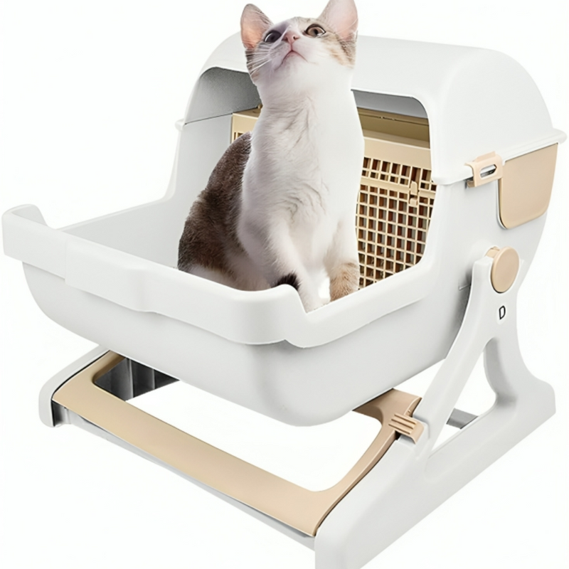 Semi-Automatic Cat Litter Box