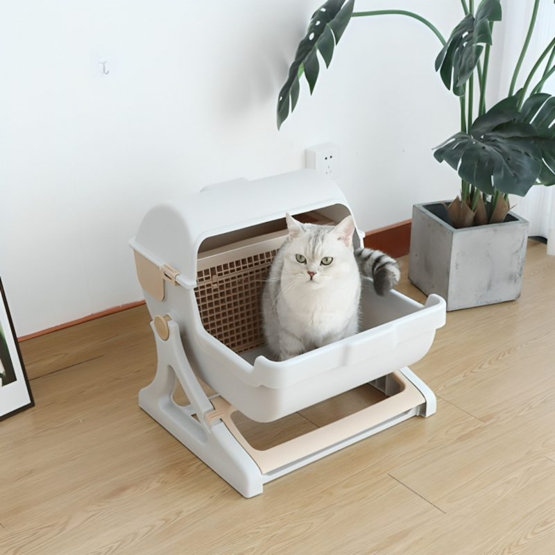 Semi-Automatic Cat Litter Box