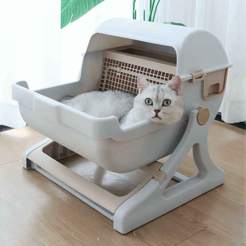 Semi-Automatic Cat Litter Box